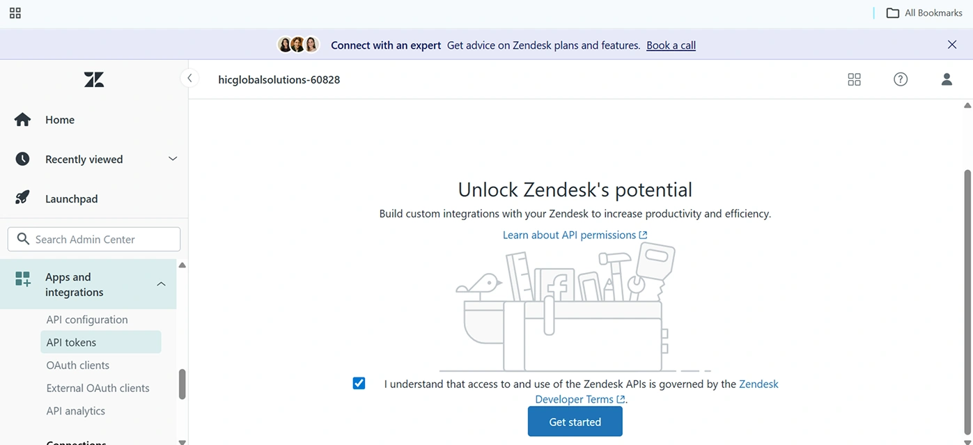 click on Get started