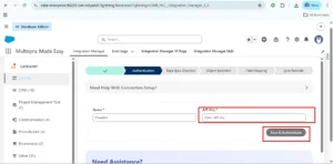 click on Save & Authenticate