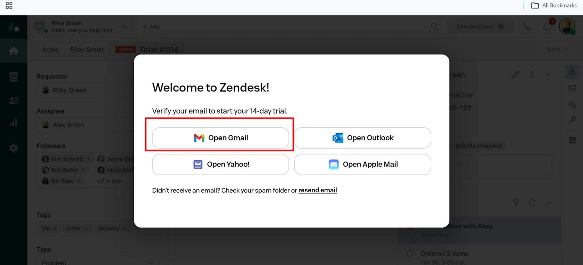 go to Gmail and verify your account
