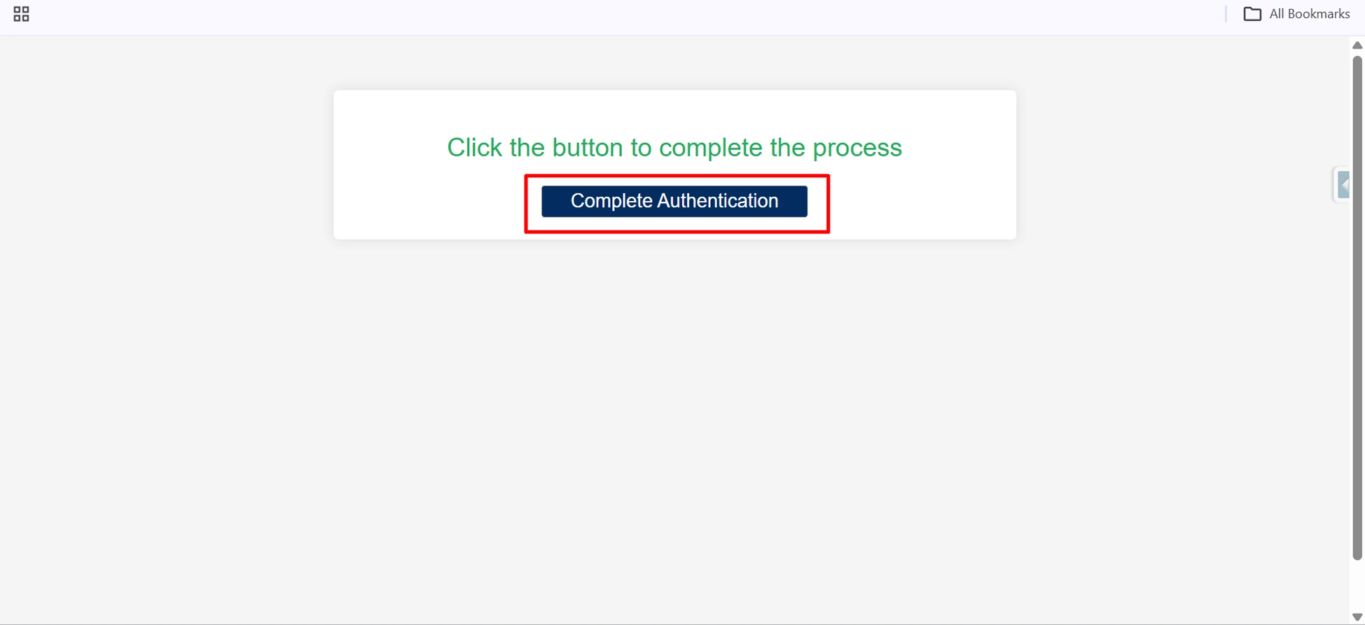 click Complete Authentication