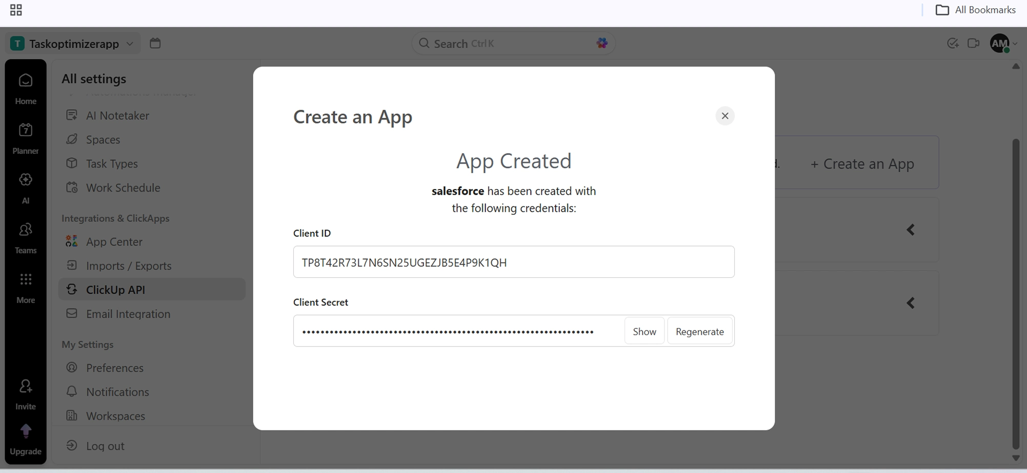 copy the Client ID and Client Secret